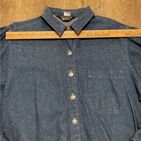 Vintage Panhandle Slim Women’s Western Denim Shirt Sz Medium - Picture 5 of 8
